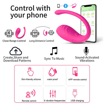 APP Controlled Vaginal Vibrators G Spot 9 Speed Anal Vibrating Egg Massager Wearable Stimulator Adult Sex Toys for Women Couples