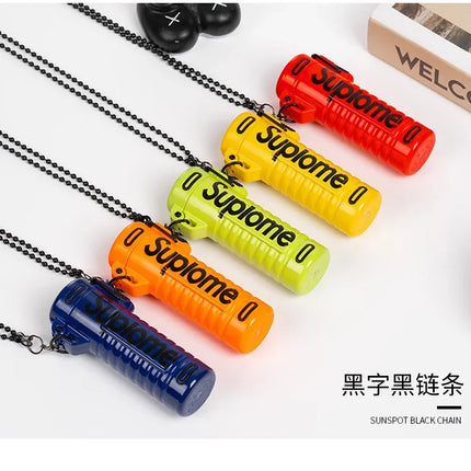 New Outdoor Windproof Pendant Inflatable Lighter Fashion Letter Jet Flame Strong Firepower Portable Lighter Men's Gift