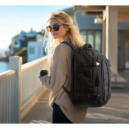 BAGSMART Travel Backpack Flight Approved  30L Lightweight Backpack for Men Women Waterproof Travel Bag with USB Charging Port