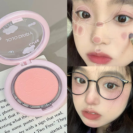 Monochrome Low Saturation Matte Blusher Peach Milk Pink Cream Natural Cheek Tint Brightening Makeup Blush Cream Beauty Cosmetics