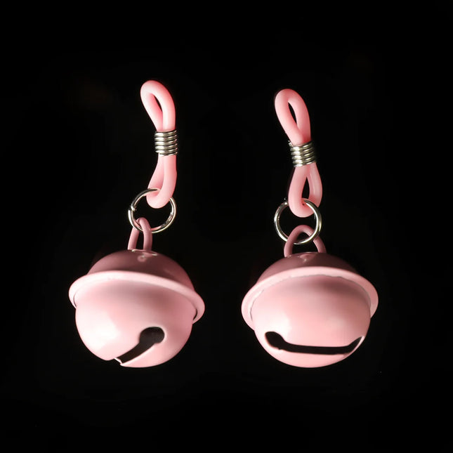 1Pair Women Silicone Nipple Clamps SM Toy Adult Sex Chest Bell Clitoris Stimulation Small Bell Clips Sex Toys Breast Stimulator