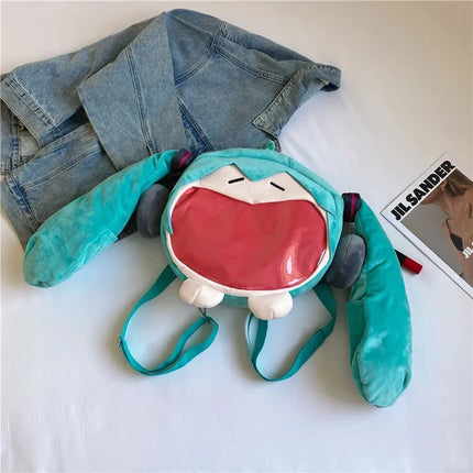 Anime Hatsune Miku Cosplay Plush Backpack Ita Bag Women Bag Shool Student Men Velvet Shoulder Bag Girl Gift