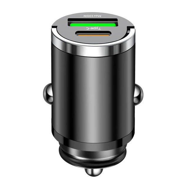 USB 200W Mini Car Charger Fast Charging Head Cigarette Lighter in Car For Xiaomi Samsung Huawei QC3.0 PD Type C Car Phone Charge