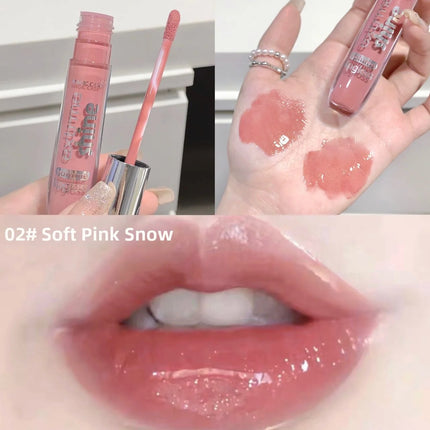 Fine Shimmer Lip Oil Gloss Long Lasting Hydrating Moisturizer Transparent Water Based Pearlescent Lip Glaze