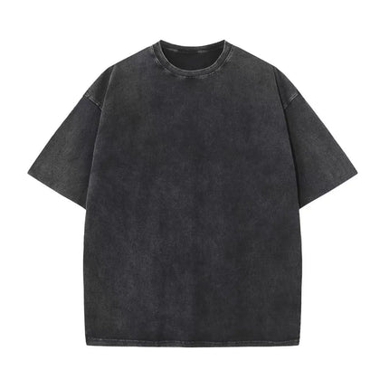 Custom Streetwear Vintage Washed Cotton Tee Oversized T-Shirt Retro Hip Hop Style 100% Cotton Personalized Design Men Clothing