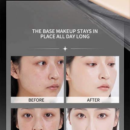 Light and Moist Hydrating Foundation, Natural-Looking, Moisturizing, Shiny, Thin and Lightweight, Double-Headed Makeup Foundation That Rotates for Easy Use, with Its Own Brush, Waterproof, Easy to Apply Makeup, and Easy for B
