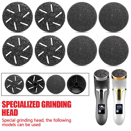 New 8pcs Foot Care Tool Heads Pedicure Hard Dead Skin Callus Remover Refills Replacement Rollers Foot Files Accessories