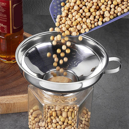 Stainless Steel Wide Mouth Funnel, Kitchen and Household Large Diameter Funnel, Multifunctional Jam Canning Funnel