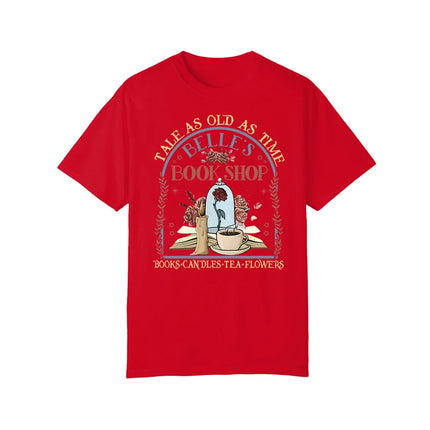Vintage Retro Belle's Book shop Shirt Tale as old as time Beauty and The Beast Magic Tee Casual Y2K Top Daily Trendy Streetwear