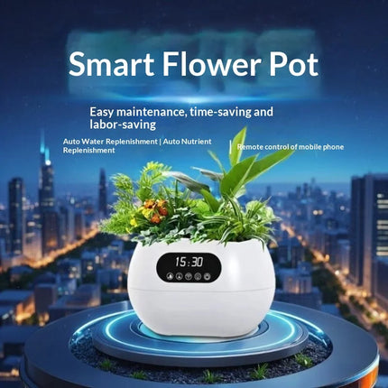 Ai Intelligent Flowerpot Automatic Watering Nutrient Supply Phone Remote Control Desktop Decor Creative Gift