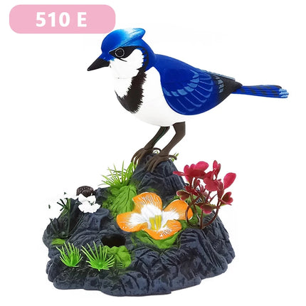 Sound Voice Control Electric Bird Pet Toy Electric Simulation Induction Bird Cage Birdcage Kids Toy Gift Garden Ornaments