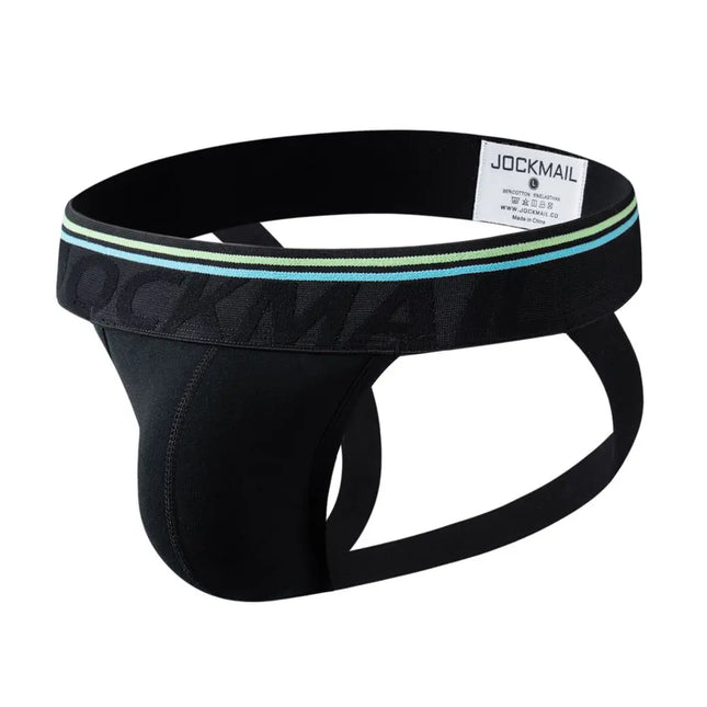 Sexy Men Jockstrap Underwear Thong Underpants Cotton G String Penis Pouch Hombre Elastic Panties Backless