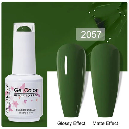 Clou Beaute 15ml Nail Gel Polish Vernis Semi Permanent UV LED Lamp Lakiery Hybrydowe Hema Free Red Nail Art Gel Lacquer Gel