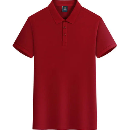 Summer 100% cotton overalls polo shirt custom company logo embroidered lapel short-sleeve T-shirt printing