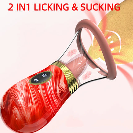 Sucking Vibrator Sex Toy for Women Clit Sucker Tongue Licking Removable Cup G Spot Nipple Vagina Clitoral Oral Vacuum Stimulator