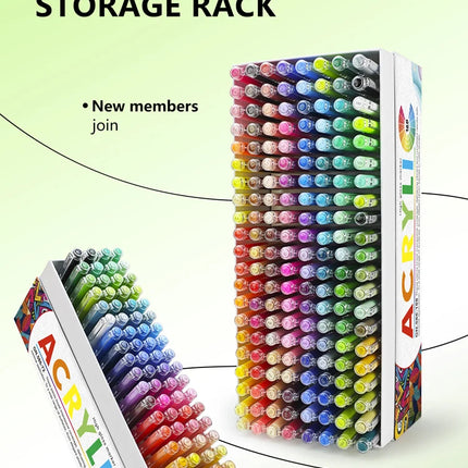 Guangna 168/72 Colors High Gloss Acrylic Marker Pen Set,Hard Headed Drawing Pens,Professional-Grade Paint Pen for DIY Graffiti