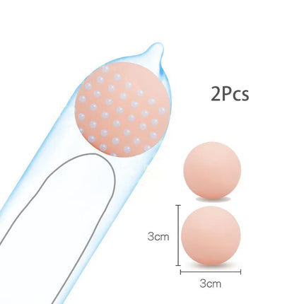 Penis Extender Reusable Ball Penis Sleeve Beads Condoms For Male Intimate Goods Head Attachment Tips On The Penis Massager