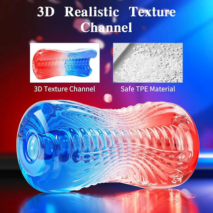 Artificial Vagina 3D Realistic Texture Spiral Tunnel Sex Toy Portable Male Masturbator Cup Delay Ejaculation Peni Massage