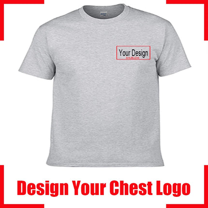 Men's Personalized Cotton T-shirt Custom Text Name Tsihrts Add Your Own Message Fashion men tshirt bigger size 4XL 5XL