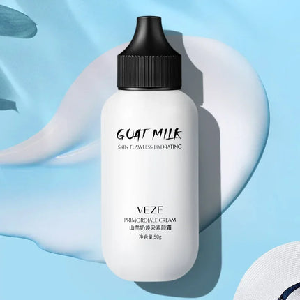 Professional Lazy Face Foundation Cream Goat Milk Revitalizing Full Coverage Waterproof Makeup Base BrightenIng Cover Dark