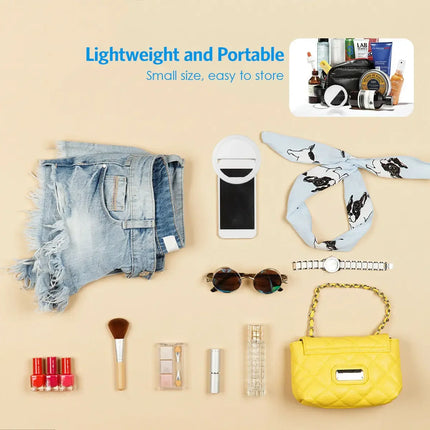 USB Charge LED Selfie Fill Light Led Selfie Ring Light Mobile Phone Live Broadcast Video LED Selfie Ring Lamp For All Smartphone