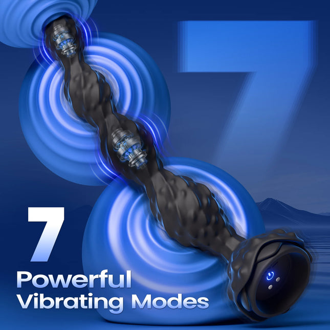 KUSHOR Anal Bead Vibrator Prostate Massager Remote Control Vibrating Butt Plug 7 Vibrating Modes Adult Sex Toys for Men Women