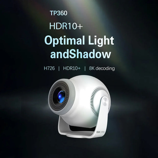 Velec Projector Android 14 8K Decoding Auto Focus 450 ANSI 720P TP360 New Portable Outdoor Movie Projector For Home Theater