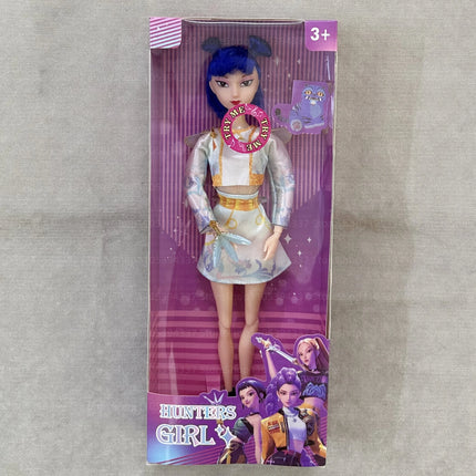 Anime Kpop Hunters Girl Doll Rumi Mira Zoey Vinyl Figure 11 Inch Posable Toy with Theme Music for Kids Girl Fans Birthday Gift