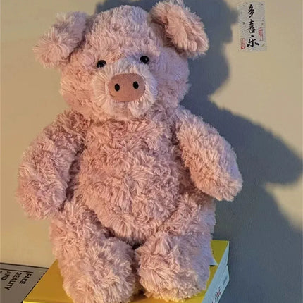 JC Ultra Soft Plush Toys Pig/Cat/Bear Cute Stuffed Animals Cuddly Emotional Companion Perfect Gift for Kids Adults Home Decor