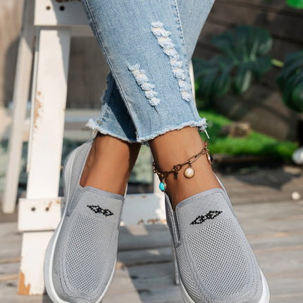 Women's shoes, women's sports shoes, lazy people can wear breathable casual shoes with mesh