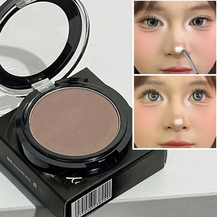 Matte Highlighter Contouring Palette Brighten Nose Shadow Face Contour Powder Monochrome White Bronzer Highlighter Makeup Plate