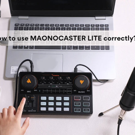 MaonoCaster AM200-S1 Audio Interface Podcast Studio Sound Card Kit with Microphone for Live Streaming Recording Youtube PC\Phone