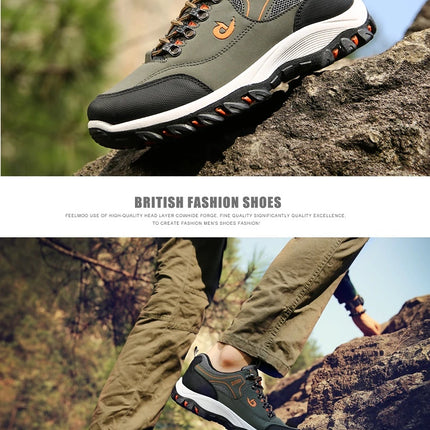 New Men's 38-48 Large Outdoor Hiking, Mountaineering, Camping, Running, Jogging Shoes, Waterproof and Anti-slip Fashion Shoes