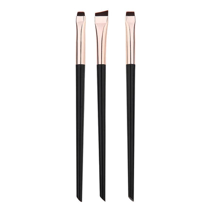 3pcs/set Blade Eyeliner Brush Eyebrow Brush Portable Flat Fine Eye Liner Brow Contour Makeup Brushes Makeup Tool