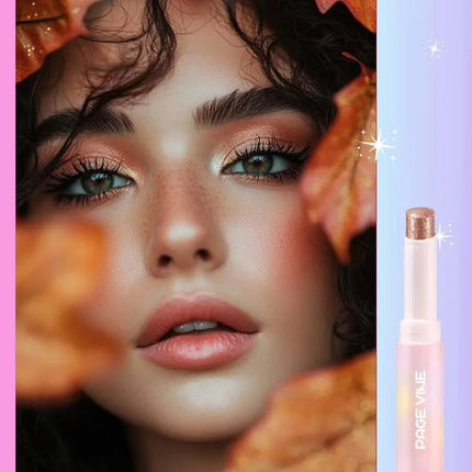 Jelly Eyeshadow Highlight Stick, Glitter Shimmer Long-Lasting High Pigment, Valentine's Day Party Beach Travel Holiday