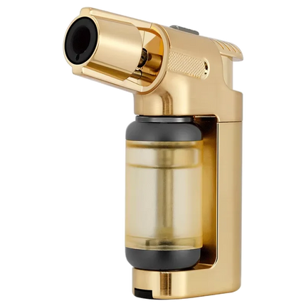 JOBON Inflatable Blue Flame Lighter Transparent Visual Large Capacity Gas Compartment Fixed Flame Lock Design Windproof