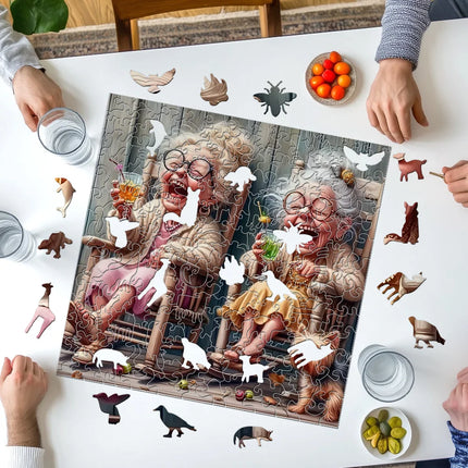 Adult specific wooden puzzle - unique irregular animal shape - suitable for leisure activities and home decoration - ideal gift