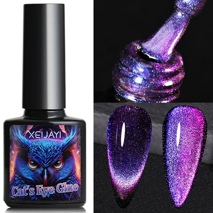 10ml Flamingo Red Magnetic Cat eye Gel Gemstone Glitter Cat Eye Gel Polish Semi-permanent UV LED Cateye Nail Varnish Manicure#GY