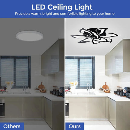 IRALAN Nordic Minimalist Ceiling Light With Remote Control Living Room Modern Creative Petal Design Ceiling Lamp Fixture Bedroom