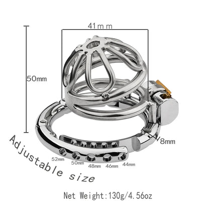 Adjustable Snap Ring Male Chastity Device Metal Cock Cage Slave BDSM Sex Toys for Men Penis Urethral Lock Adult Chastity Belt