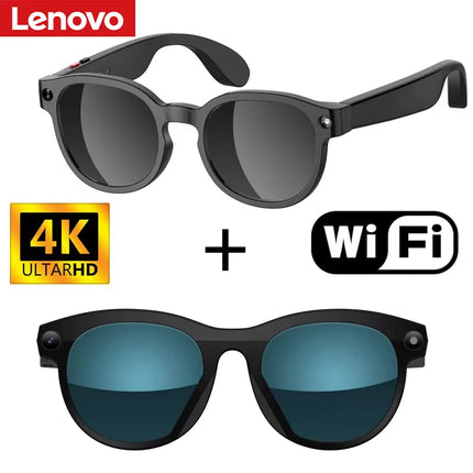 Lenovo AI Smart Glasses 4K 8MP Translation Camera Shooting Image Bluetooth Call Recording Music Smart Sunglasses 2026 New