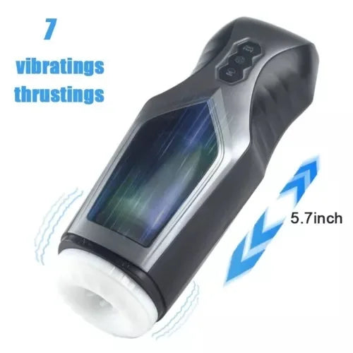 Men Automatic Sucking Masturbator Thrusting Vibration Penis Pump Trainer Cock Glans Blowjob Vacuum Stimulator Adult Male Sex Toy