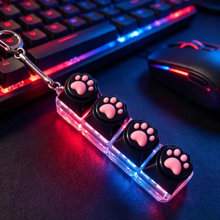 HOT Sales Fingertip Keyboard Keychain RGB Keyboard Fidget Toy with Lights for Stress Relief Decompression Calming Accessories