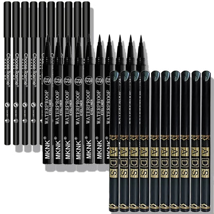 30Pcs Waterproof Lasting Liquid Eyeliner Wholesale No Ink Leakage Smooth Quick-Dry Black Coffee Eyeliner Gel Non-fading Makeup