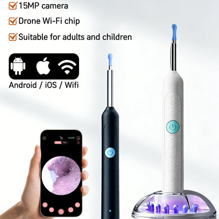 Digital otoscope,Ear Wax Cleaner Camera,endoscope camera,Safe Earwax Removal Endoscope with 15M Camera,Ear Cleaning Tools