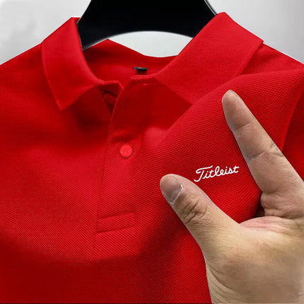 New fashion hot selling men's minimalist printed polo T-shirt, men's summer fashionable golf suit, casual, skin-friendly and bre