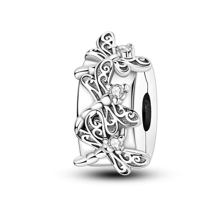 925 Silver Color Star Moon Heart Safety Chain CZ Beads Angle Wing Pendant Fit Bangle Charms Bracelet DIY Women Original Jewelry