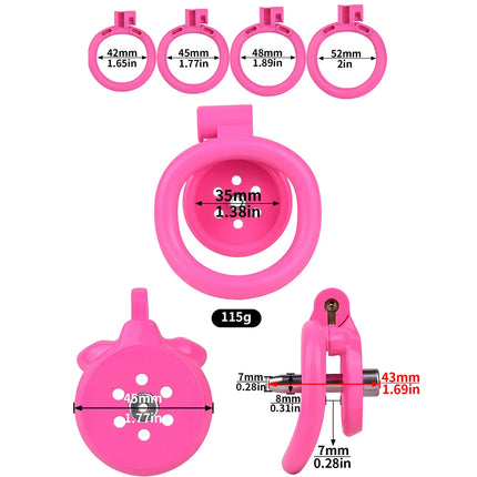 FRKO Flat Inverted ABS Sissy Male Chastity Cage Set 4 Size Arc Penis Ring Cock Lock CBT Cage 정조대 Sex Toys Men 3216/3216A/B/C
