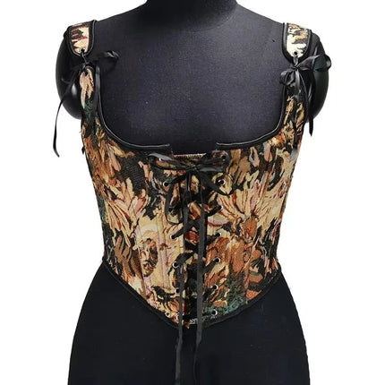 Fashion Lolita Shirt Women Corset Top Camis y2k Body Shaper Woman Clothing Blouses Sexy Waist Trainer Bustiers Ladies Underbust