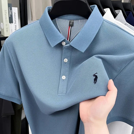 Luxury brand short sleeve polo shirt, exquisite pony embroidery, summer new breathable T-shirt, new fashion Paul men's wear